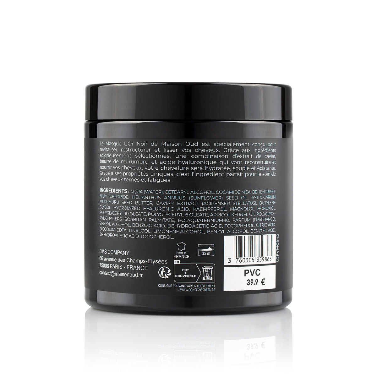 Masque Capillaire L'Or Noir – Caviar & Kératine