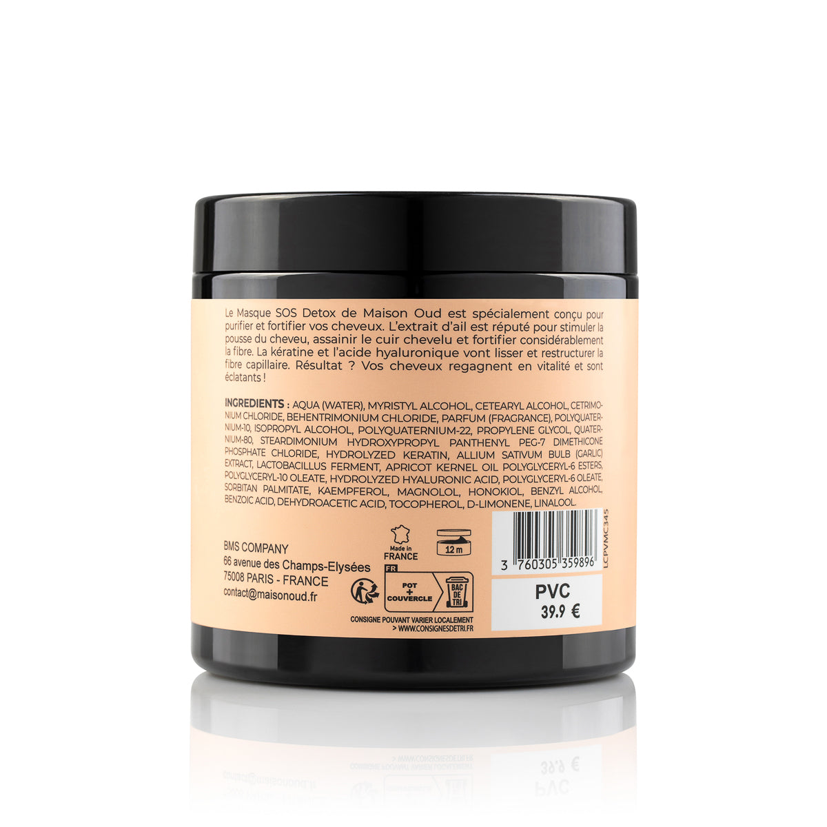 Masque Capillaire SOS Detox – Kératine & Amla