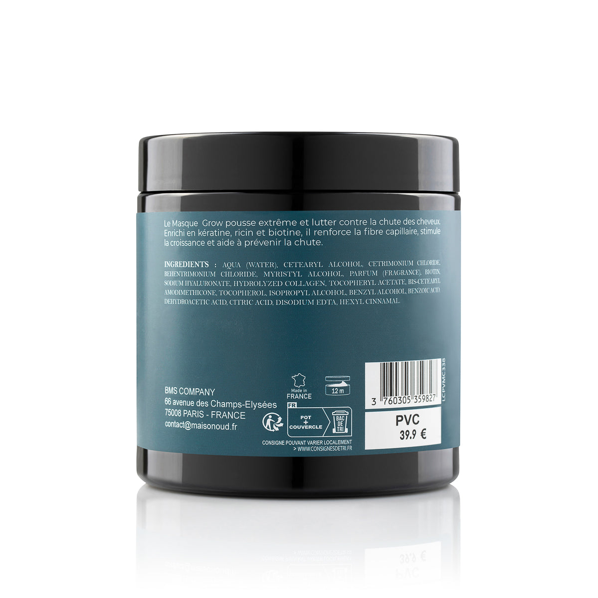 Masque Capillaire Grow – Racine de Ginseng, Biotine & Kératine