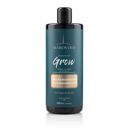 Shampooing Grow – Racine de Ginseng, Biotine & Kératine